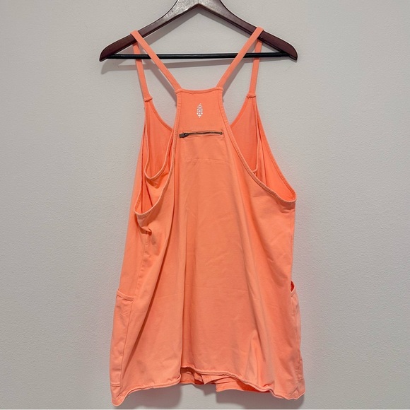Free People Movement Hot Shot Romper Shorts Dress Size Medium Orange - Picture 8 of 9